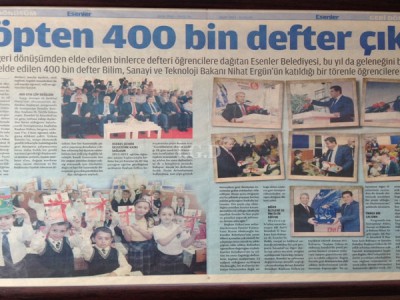 Çöpten 400000 defter çıktı