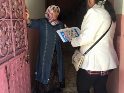 Evlere yaptığımız bilgilendirme çalışmamız